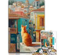 Fantasy Cat Adult Jigsaws 1000 Pieces Difficult,Pattern Assembly Fun at Home Activities,Birthday Present,Travel Gifts 38x26cm