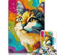 Fantasy Cat JigsawPuzzle 1000 Pieces for Adults,Challenging To Complete But Fun And Humorous Unique Home Decor And Gifts (50x75cm)