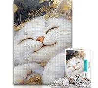 Fantasy Cat JigsawPuzzle 1000 Pieces for Adults,Challenging To Complete But Fun And Humorous with Matching Poster And Trivia Sheet (38x26cm)