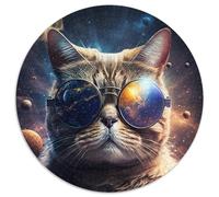 Fantasy Cat JigsawPuzzle 1000 Pieces for Adults Difficult Puzzles for Adults Family Interaction & Fun Gift, Vibrant Abstract Design 1000pcs (67.5x67.5cm)