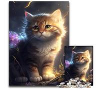 Fantasy Cat JigsawPuzzle 1000 Pieces for Adults Wooden Jigsaw Puzzles for Teenagers, Couples, And Friends for Birthdays, Christmas 50x75CM/19.68x29.52inch