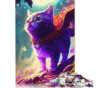 Fantasy Cat Journey 500 Piece Jigsaw Puzzles for Adults | | Family Fun Jigsaws Puzzles for Adults Gifts Intellectual Games 500pcs (52x38cm)