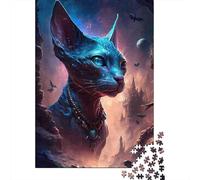 Fantasy Cat Warrior Puzzles 1000 Piece for Adults Game for The Whole 70x50cm/1000pcs