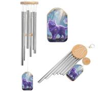 Fantasy Cat Wind Chimes for Outside Memorial Tuned Outdoor Windchimes Large Garden Decor Wind Chime with Melodious Sound for Mom Dad Grandma Home Garden Patio Decor