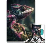 Fantasy Chameleon JigsawPuzzle 1000 Pieces for Adults,Challenging To Complete But Fun And Humorous with Matching Poster And Trivia Sheet (50x75cm)