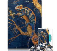 Fantasy Chameleon JigsawPuzzle 1000 Pieces for Teenagers,Brain Teaser Game Wall Decoration Unique Birthday And Xmas Gifts 38x26cm