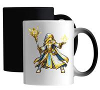Fantasy Character Casting Spell Ceramic Magic Mug White