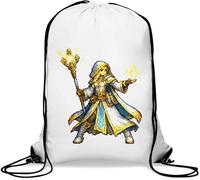 Fantasy Character Casting Spell Gym Sack Casual Drawstring Bag White