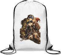 Fantasy Characters Sharing Affection Gym Sack Casual Drawstring Bag White
