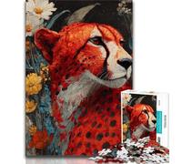 Fantasy Cheetah 1000 Piece Jigsaw Puzzle for Adults And Teenagers,for Educational Game Challenge Toy for Is Ideal As A Gift for The Whole Family (38x26cm)