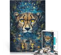 Fantasy CheetahJigsaw Puzzle for teenagers 1000 Pieces Challenging Game and Family Play Parent-child interaction 38x26cm