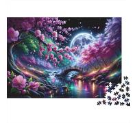 Fantasy Cherry Blossom Puzzles 1000 Piece Puzzle Classic Educational Games Beautiful Decoration PuzzleChallengingSpring Petal Dream PuzzlesColourfulFun Activity for Home38x26cm