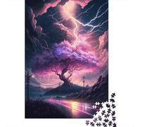 Fantasy Cherry Blossom Tree Puzzle 100% Recycled Cardboard Premium Cardboard Jigsaw Puzzle for Adult Children 1000pcs (38x26cm)