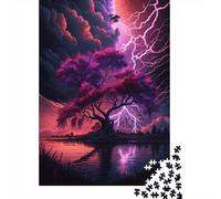 Fantasy Cherry Blossom Tree Puzzle Educational Games Family Activities Premium Cardboard Jigsaw Puzzle for Women Men 1000pcs (38x26cm)