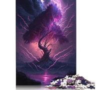 Fantasy Cherry Blossom Tree Wooden Jigsaw 1000 Piece Jigsaw Puzzle for Adults for Adults& Age 18 Years Up Stress Relief Puzzle Casual Games 1000pcs (75x50cm)