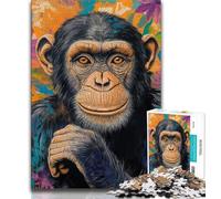 Fantasy Chimpanzee Jigsaws Puzzles 1000 Pieces for Teenagers Gifts,Challenging Game And Family Play Wall Decoration Unique Birthday And Xmas Gifts 50x75cm