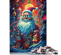 Fantasy Christmas Skull Old Man Puzzle Difficult Challenge 100 Percent Recycled Cardboard Jigsaw Puzzle for Women Men Gifts 1000pcs (38x26cm)