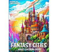Fantasy Cities Adult Coloring Book: 50 Fun and Unique Drawings of Imaginative Cities for Adults and Teens to Color (Fun, Relaxing and Stress-free ... for Adults by Outside The Lines Coloring)