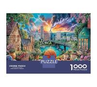 Fantasy City Garden 1000Piece JigsawPuzzlesMouse Flowers ForAdult Colourful Brainteasing Age12+byth ThemeFlowersandBirds Brainteasing Adults Jigsaw Puzzle 38x26cm/1000pcs