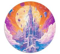 Fantasy City Towers Clouds Puzzle 1000 Pieces Jigsaw Cardboard Jigsaw Puzzles for Adults Birthday Gift Idea, Challenging Brain Teaser Game (Size 67.5x67.5cm)