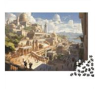 Fantasy Cityscape Ancient Architecture 1000 Piece Jigsaw Puzzle, 38x26cm/1000pcs, for Adults, Relaxing Indoor Activity, Evening Leisure And Time at Home