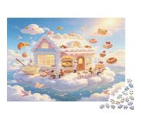 Fantasy Cloud Bakery 1000 Piece Jigsaw Puzzle Paper for Adults Dreamy Fairytale Style Home Relaxation Focus 70x50cm/1000pcs