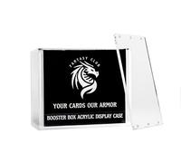 FANTASY CLUB | Acrylic Booster Box Display Case - Ultra Thick 8mm + 5mm Acrylic with 6 Strong Magnets & 99.8% UV Protection | Elevate Your Sealed Collection and Keep Your Booster Boxes Mint