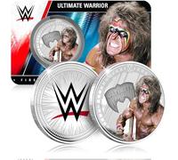 FANTASY CLUB The Ultimate Warrior WWE 32mm official collectible coin - homage to the ultimate warrior and symbol of the 90s - limited edition for fans and collectors