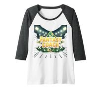 Fantasy Coach: Sports Strategist Dream Team Builder Raglan Baseball Tee, Women, Dark Heather/White, L