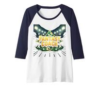 Fantasy Coach: Sports Strategist Dream Team Builder Raglan Baseball Tee, Women, Navy/White, M