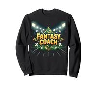 Fantasy Coach: Sports Strategist Dream Team Builder Sweatshirt, Adult Unisex, Black, M
