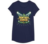 Fantasy Coach: Sports Strategist Dream Team Builder T-Shirt, Girls, Navy, Small