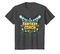 Fantasy Coach: Sports Strategist Dream Team Builder T-Shirt, Kids, Dark Heather Grey, 2 Years
