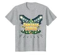 Fantasy Coach: Sports Strategist Dream Team Builder T-Shirt, Kids, Heather Grey, 2 Years