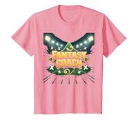 Fantasy Coach: Sports Strategist Dream Team Builder T-Shirt, Kids, Pink, 2 Years
