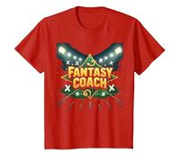 Fantasy Coach: Sports Strategist Dream Team Builder T-Shirt, Kids, Red, 2 Years