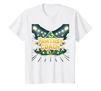 Fantasy Coach: Sports Strategist Dream Team Builder T-Shirt, Kids, White, 2 Years