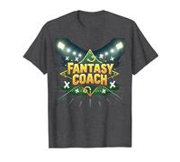 Fantasy Coach: Sports Strategist Dream Team Builder T-Shirt, Men, Dark Heather Grey, 4XL