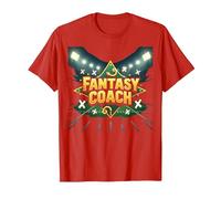 Fantasy Coach: Sports Strategist Dream Team Builder T-Shirt, Men, Red, S