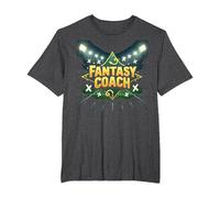 Fantasy Coach: Sports Strategist Dream Team Builder T-Shirt, Men's Big and Tall, Dark Heather Grey, 4X Tall