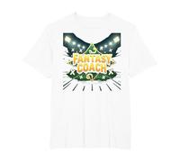 Fantasy Coach: Sports Strategist Dream Team Builder T-Shirt, Men's Big and Tall, White, 3X Tall