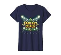 Fantasy Coach: Sports Strategist Dream Team Builder T-Shirt, Women, Navy, S
