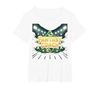 Fantasy Coach: Sports Strategist Dream Team Builder T-Shirt, Women's Plus, White, 6X