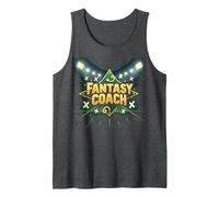 Fantasy Coach: Sports Strategist Dream Team Builder Tank Top, Men, Dark Heather Grey, L