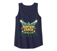 Fantasy Coach: Sports Strategist Dream Team Builder Tank Top, Women, Navy, XL