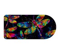 Fantasy Colorful Bright Dragonflies Mouse Pad, Large Gaming Keyboard Mat with Non-Slip Rubber Base, Big Extended Desk Protector for Home Office, 29.1’’ x 13.8’’
