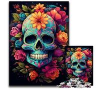 Fantasy Colorful Skull 1000 Piece Jigsaw Difficult Puzzles for Adults Adult Game Gift Family Interactive Game Brain Challenge Gift 1000 PCS(75x50cm)