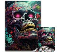 Fantasy Colorful Skull 1000 Piece Jigsaw Puzzles for Adults Puzzles for Adults Perfect for Christmas Halloween Easter New Year 1000 PCS(38x26cm)