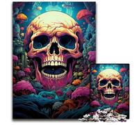 Fantasy Colorful Skull 1000 Pieces Puzzle Gifts Difficult Puzzles for Adults Educational Brain Teaser, Artistic Home & Office Decor, Age 1000 PCS(75x50cm)