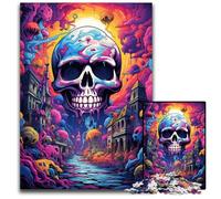 Fantasy Colorful Skull Jigsaw Puzzles for Adults 1000 Piece Jigsaw Puzzles for Adults Gift for Men And Women, Daily & Special Occasion 1000 PCS(38x26cm)